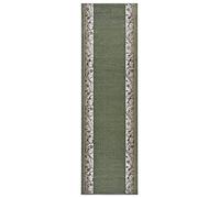 HANSE Home Tappeto passatoia Plant, 80 x 400 cm, morbido tappeto a pelo corto, stile retrò, vintage, per corridoio, camera da letto, cameretta dei bambini, bagno, soggiorno, cucina, colore verde