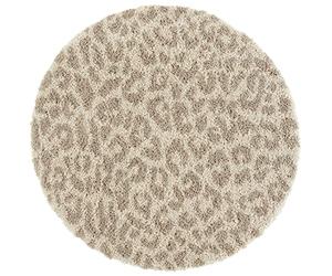 HANSE Home Tappeto Shaggy Design Leopard Beige morbido, 160 cm, rotondo