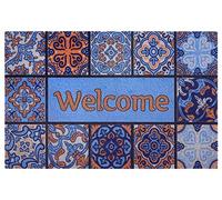 HANSE Home Welcome 8 - Zerbino con stampa floccato, effetto 3D, con fondo in PVC antiscivolo, per ingresso, per interni ed esterni, diversi motivi, 45 x 70 cm