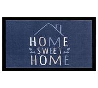 HANSE Home Zerbino di design Home Sweet Home (45 x 75 cm, adatto per interni ed esterni, 100% poliammide, facile da pulire, lavabile, resistente, ideale per il corridoio) blu
