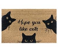 HANSE Home Zerbino in cocco per interni, colore naturale, tappetino in cocco per esterni, resistente alle intemperie e antiscivolo, per corridoio, terrazza, ingresso - 45 x 75 cm