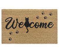 Hanse Home Zerbino in cocco per interni, natura, tappetino in cocco per gatti, welcome, antiscivolo, per corridoio, terrazza, ingresso, 45 x 75 cm