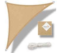 hanSe®, Tenda Parasole a Vela, di Forma Triangolare, 3 x 3 x 3 m, Colore Sabbia