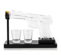 Hanseküche Caraffa per whisky con 2 bicchieri, caraffa da 240 ml e bicchieri da whisky da 60 ml, set regalo per uomini, papà, fratelli, decanter per whisky per bourbon, liquori e regali unici