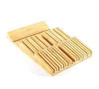 Hanseküche Ceppo portacoltelli senza coltello in legno su entrambi i lati (supporto magnetico sdraiato)