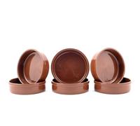 Hanseküche Set di ciotole per tapas in marrone, teglia da forno, ciotole Cazuela, volume 200 ml, diametro di 12,5 cm, ciotola per dessert in argilla, ciotola mediterranea, argilla tradizionale