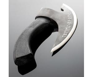 Hanseküche Tagliapizza - Coltello per pizza con rune vichinghe e protezione in pelle - Coltello per pizza, erbe aromatiche, accessori uomini, regalo