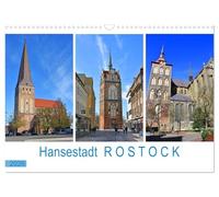 Hansestadt ROSTOCK, das Tor zur Ostsee (Wandkalender 2026 DIN A3 quer), CALVENDO Monatskalender: Bilder von einer traditionsreichen Hansestadt und der größten Hafenstadt im Osten Deutschlands