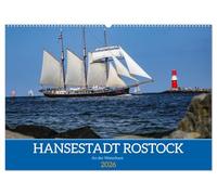Hansestadt Rostock (Wandkalender 2026 DIN A2 quer), CALVENDO Monatskalender: An der Waterkant