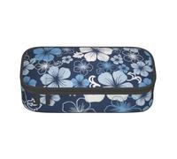hansgo Astuccio grande con fiori di ibisco hawaiano con scomparti con cerniera, astuccio per cancelleria per bambini, adolescenti, studenti, materiale scolastico, A tinta unita, Taglia unica,