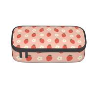hansgo Astuccio grande con fragola e margherita con scomparti con cerniera, astuccio per cancelleria per bambini, adolescenti, studenti, materiale scolastico, A tinta unita, Taglia unica, Organizer