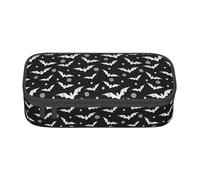 hansgo Astuccio grande con silhouette di pipistrello, con scomparti con cerniera, astuccio per cancelleria per bambini, adolescenti, studenti, materiale scolastico, A tinta unita, Taglia unica,