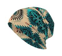 hansgo Cappello morbido e morbido lavorato a maglia con teschio indiano azteco del sud-ovest americano, regalo per uomini, donne, adolescenti, Nativo azteco indiano sud-occidentale americano, 6 5/8/ 7