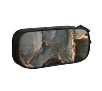 hansgo Fluid Art e Golden Swirls Astuccio portamatite Multi Slot Astuccio Portamatite Portatile Doppio Strato Astuccio Astuccio Trucco Grande Capacità Zipper Cosmetic Bag, A tinta unita, Taglia unica,