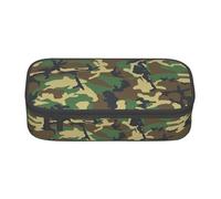 hansgo Grande astuccio verde mimetico con scomparti con cerniera, astuccio per cancelleria per bambini, adolescenti, studenti, materiale scolastico, A tinta unita, Taglia unica, Organizer per borse