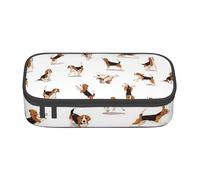 hansgo Simpatico astuccio grande con Beagle con scomparti con cerniera, astuccio per cancelleria per bambini, adolescenti, studenti, materiale scolastico, A tinta unita, Taglia unica, Organizer per