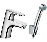 hansgrohe Ecos Miscelatore monocomando lavabo con doccetta bidette e flessibile doccia 160 cm, cromo, 32126000