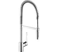 Hansgrohe 14806000 Miscelatore cucina Cento semi-professionale, collo alto, con doccetta estraibile, 2 getti