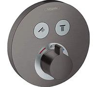 hansgrohe 15743340 ShowerSelect S - Termostato a incasso per 2 consumatori, colore: Nero spazzolato