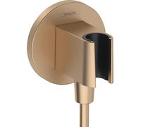Hansgrohe 26888140 Fixfit S Uscita a Muro con Set Porter, Bronzo Spazzolato