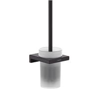 Hansgrohe AddStoris - Scopino WC a parete, vetro opaco/nero opaco 41752670