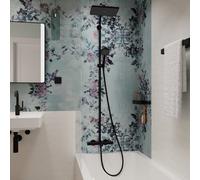 hansgrohe Activera Q colonna doccia con bocca di erogazione vasca, termostatico, 28753670, Activera Q nero opaco [Rubinetteria Bagno > Colonne Doccia]