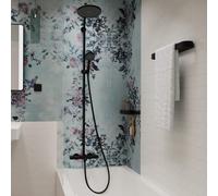 hansgrohe Activera S sistema doccia, termostatico, con riempivasca, 28871670, Activera S nero opaco [Rubinetteria Bagno > Colonne Doccia]