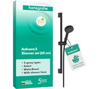 hansgrohe Activera Select S Set Doccia con Asta, EcoSmart+, Nero Opaco