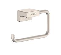 hansgrohe AddStoris 41771820 - Porta carta igienica senza coperchio, in nichel spazzolato, 15,2 cm