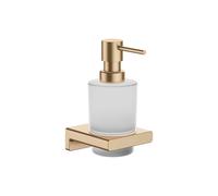 hansgrohe AddStoris - Dispenser di sapone bagno, dispenser di lozione per montaggio a parete, distributore di sapone liquido, fissaggio nascosto, accessori bagno,bronzo spazzolato, 41745140