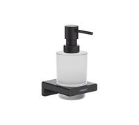 Hansgrohe AddStoris - Dispenser di sapone liquido con supporto, vetro opaco/nero opaco 41745670