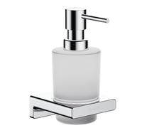 Dispenser Sapone a Muro Hansgrohe AddStoris in vetro opaco 118x81x158mm Cromo