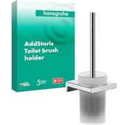 Hansgrohe AddStoris 41752000 porta spazzola WC a parete, finitura cromo lucido