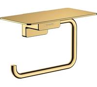 Hansgrohe AddStoris - Portarotolo con mensola, color oro lucido 41772990