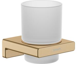 Hansgrohe AddStoris portaspazzolini bianco-marrone 41749140