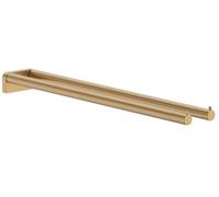 hansgrohe AddStoris S - Portasciugamani bagno a due bracci, portasciugamani doppio per montaggio a parete, fissaggio nascosto, accessori bagno, bronzo spazzolato, 41787140