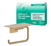 hansgrohe AddStoris S porta rotolo, 41789140, AddStoris S bronzo spazzolato [Accessori Bagno > Porta Rotolo]
