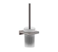 Hansgrohe AddStoris - Scopino WC a parete, vetro opaco/cromo nero spazzolato 41752340
