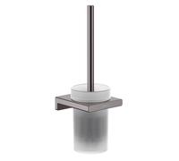 Hansgrohe AddStoris - Scopino WC a parete, vetro opaco/cromo nero spazzolato 41752340