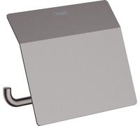 hansgrohe AddStoris support papier toilette avec couvercle, 41753340, 41753340, Colorazione: Cromo nero spazzolato