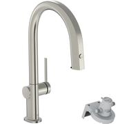 Hansgrohe Miscelatore da cucina Aqittura M91, Sistema filtrante 210, estraibile fino a 50 cm, 1 getto, 76803, Colorazione: acciaio inossidabile spazzolato