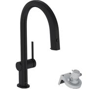 hansgrohe Aqittura M91 Mitigeur de cuisine, Filtersystem 210, extractible jusquà 50cm, 1jet, 76803670, 76803670, Colorazione: Nero opaco