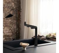 hansgrohe Aqittura M91 Mitigeur de cuisine, Filtersystem 240, 1jet, 76804670, 76804670, Colorazione: Nero opaco