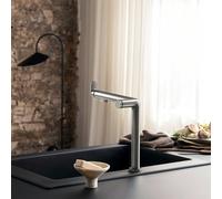 Hansgrohe Miscelatore da cucina Aqittura M91, Sistema di filtraggio 240, 1 getto, 76804, Colorazione: acciaio inossidabile spazzolato