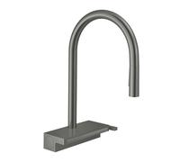 hansgrohe Aquno Select 73837341 - Rubinetto da cucina a 1 maniglia, altezza 38,1 cm, con doccetta magnetica da 1,75 GPM, cromato nero spazzolato