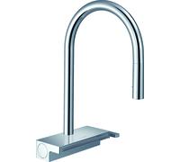 Hansgrohe M81 - Miscelatore da lavello Aquno Select con doccetta estraibile e getto doccia piatto, sBox, cromo 73831000