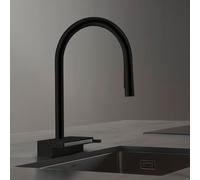 hansgrohe Aquno Select M81 rubinetto da cucina, estraibile, orientabile, 73837670, Aquno Select M81 nero opaco [Rubinetteria da Cucina > Rubinetti da Cucina]
