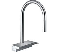 Hansgrohe M81 - Miscelatore da lavello Aquno Select con bocca di erogazione estraibile e getto doccia piatto, cromo 73837000
