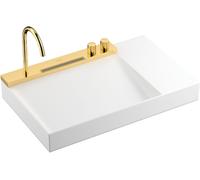 Hansgrohe Avalegra lavello con rubinetto 78x47.5 cm rettangolare a parete-da appoggio bianco-oro 22473990