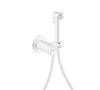 hansgrohe AXOR Bidette Showers Bidette Douchette à main 1jet EcoSmart, ronde, pour eau mitigée, avec support de douche et flexibles de douche 1,25m, 29242700, 29242700, Colorazione: Bianco opaco